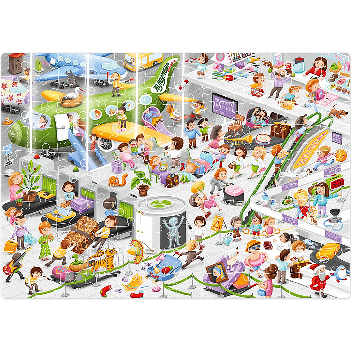 Пазл 120 "Аэропорт" Виммельбух