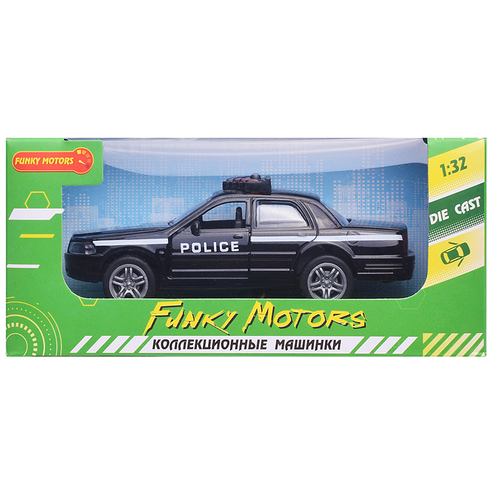 Чёрная инерционная служебная машинка Купе die-cast,1:32, открывающиеся двери 