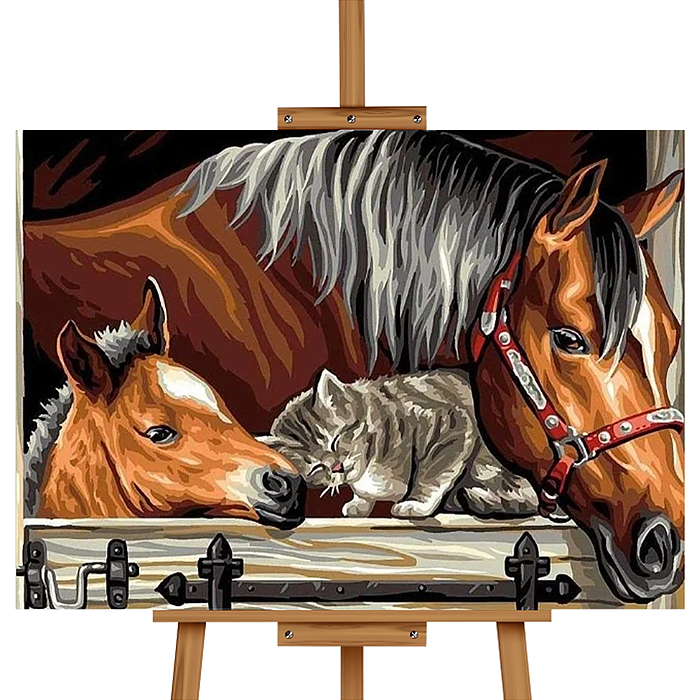 Картина по номерам MKR4030-89 "Верные друзья" 40*30 см.