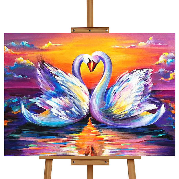 Набор для рисования MKR4030-96 "Картина по номерам 30х40см. Неразлучники"