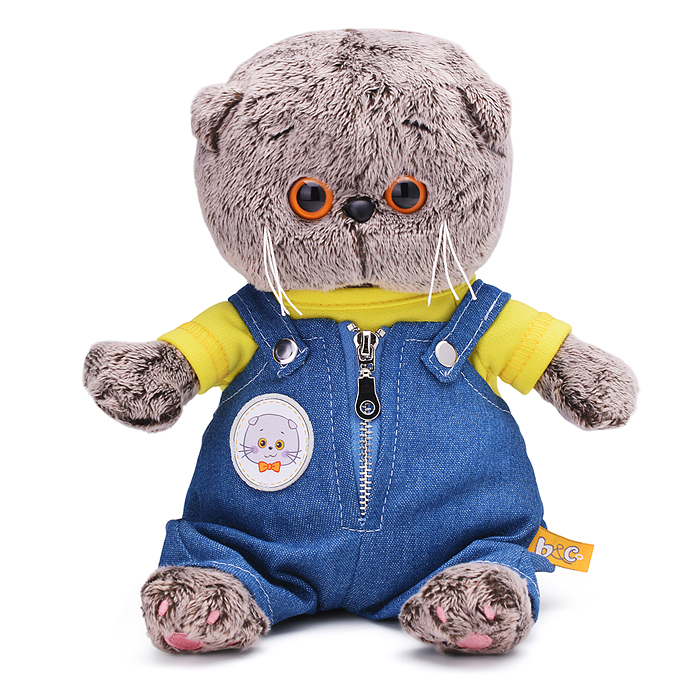 Кот Басик baby в комбинезоне "Деним"