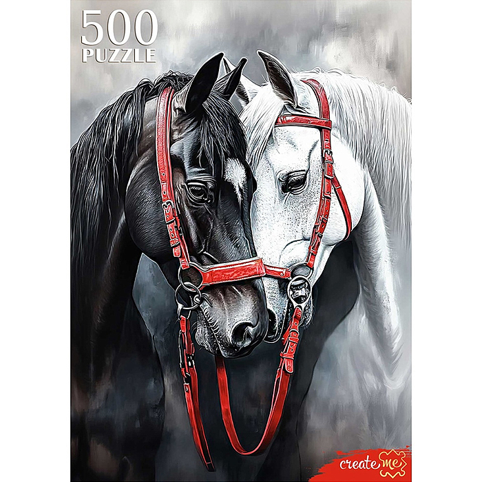 Пазлы 500 "Влюбленные лошади"