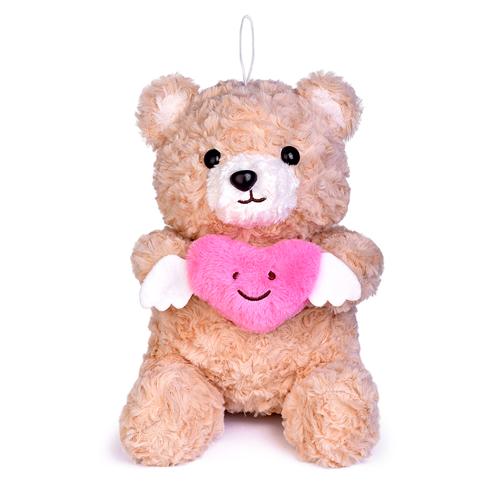 Мягкая игрушка М1590 "Медведь" с сердечком, 26 см.