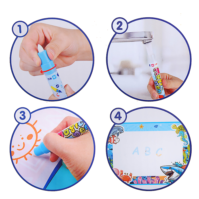 Коврик для рисования A5214 "Подводный мир" в коробке