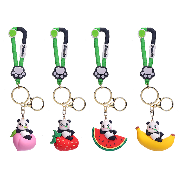 Брелок 00-7561 "Панда на фрукте" (микс)