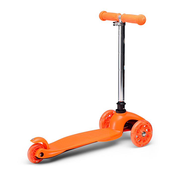 Самокат U026125Y оранжевый, 3-х колесный, в коробке