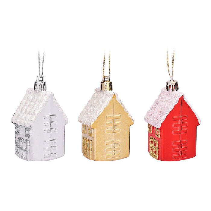 Набор новогодних украшений S0172 "Сказочный домик" в пакете