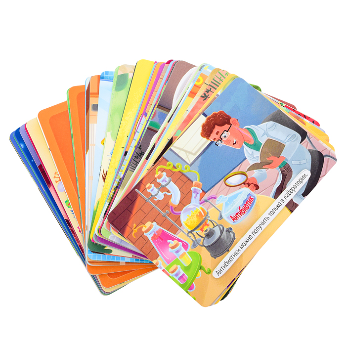 Игра карточная. Серия Правда-ложь. Вирусы и бактерии. 60 карточек. 