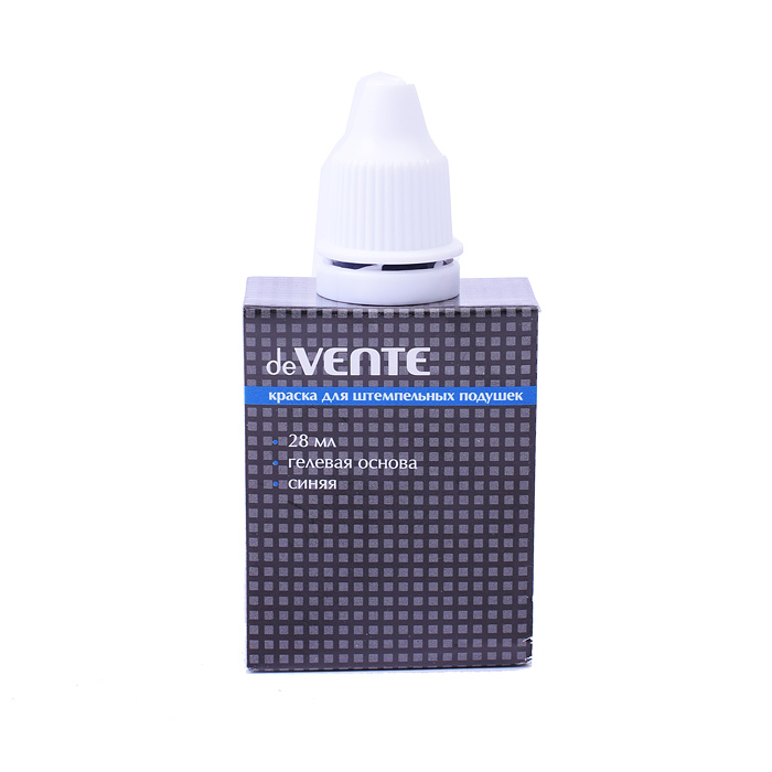 Краска для штемпельных подушек 28 мл, на гелевой основе, в картонном чехле, синяя