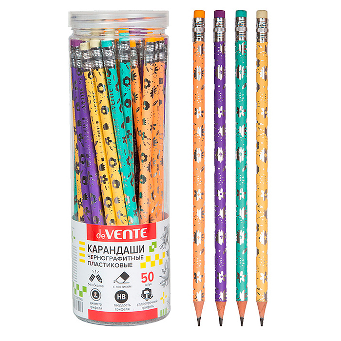 Карандаш чернографитный "Flower" HB, диаметр грифеля 2 мм