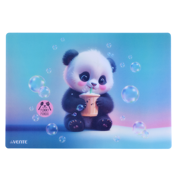 Покрытие настольное для лепки "Yummy Panda" 33x23 см, пластиковое 600 мкм, полупрозрачная, 