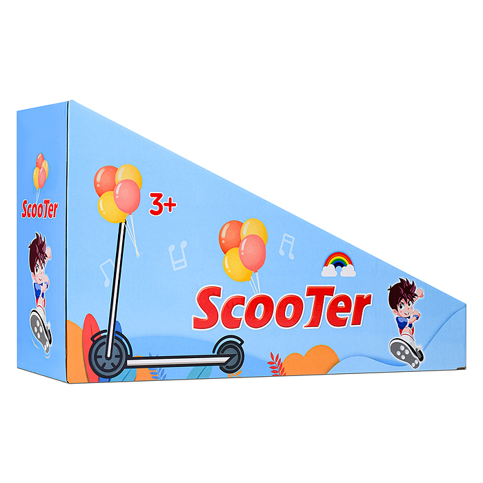 Самокат U001198Y 3-х кол., коричневый, PU, в коробке