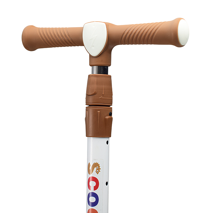 Самокат U001198Y 3-х кол., коричневый, PU, в коробке