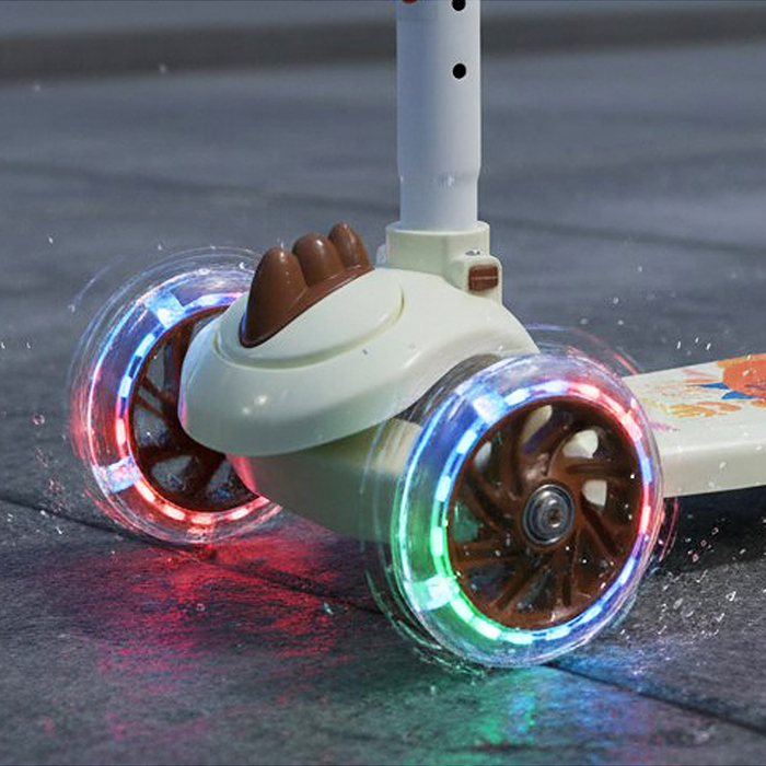 Самокат U001198Y 3-х кол., коричневый, PU, в коробке