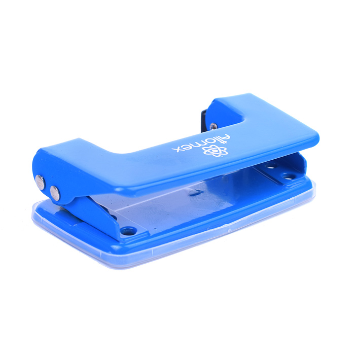 Дырокол (10 листов) металлический, в картонной коробке, синий