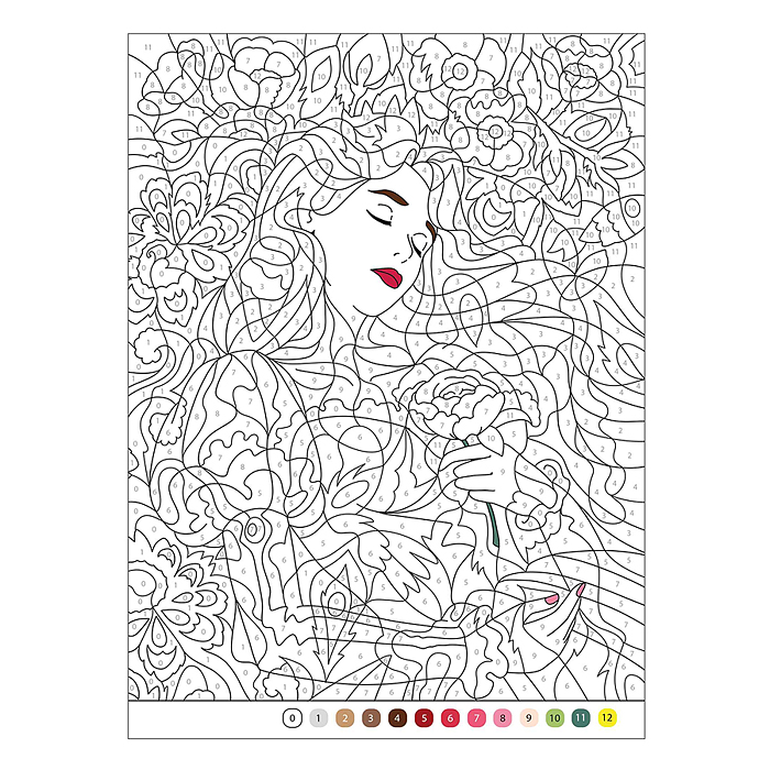 Цветовой код. Раскрась по номерам. Принцессы и царевны