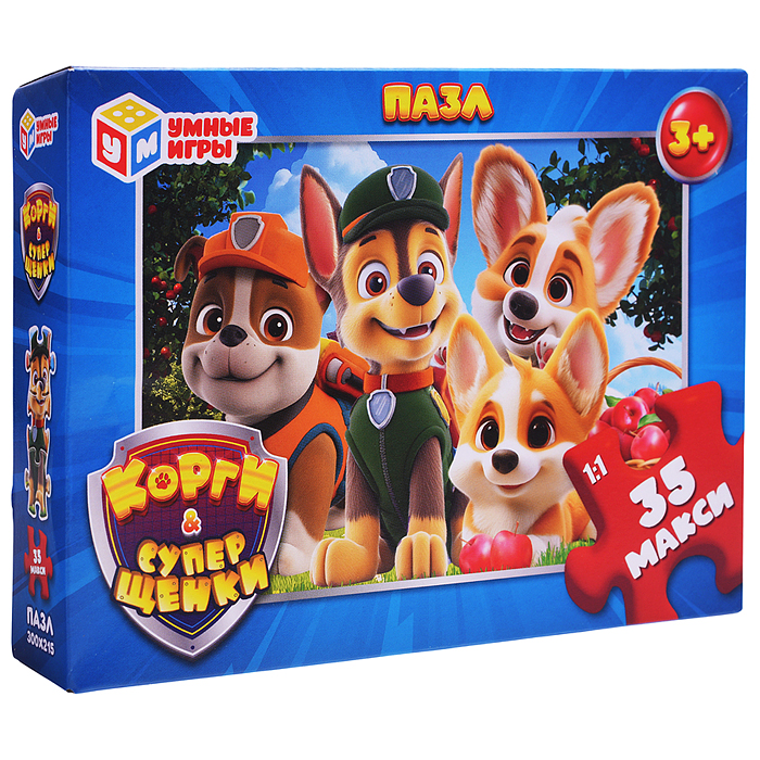 Макси-пазлы 35 "Корги & Суперщенки"