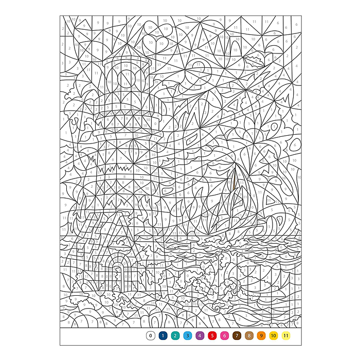 Цветовой код. Раскрась по номерам. Транспорт