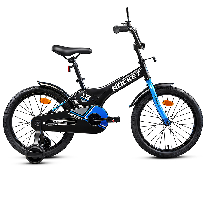 Велосипед 18" Rocket Phoenix, цвет черно/синий