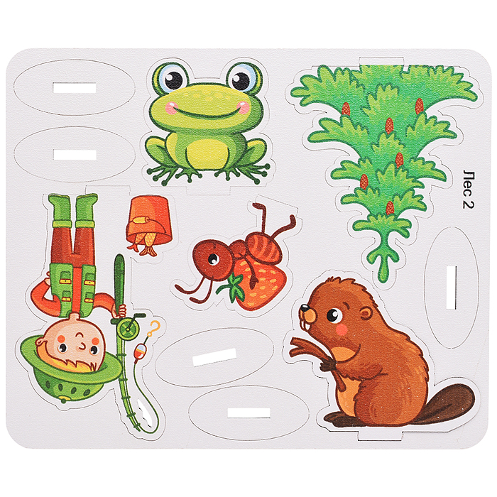 Игровой набор "В лесу" (дерево) крафтовая коробка 