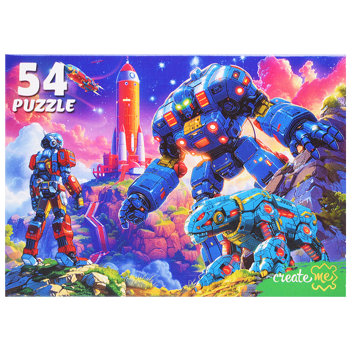 Пазлы 54 "Мир мощных трансформеров"
