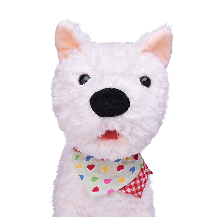 Собака 00-7633 "Снежок" (поет, ходит, повторяет) в пакете