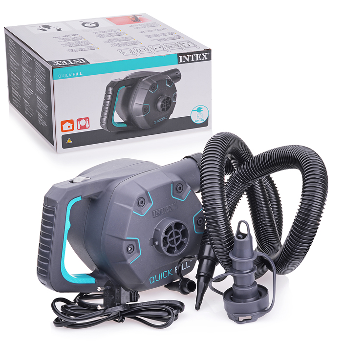 Насос электрический, 3 насадки, 220-240V, 66644 INTEX