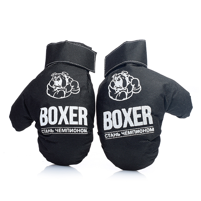 Детские игровые боксерские перчатки ткань (красные)