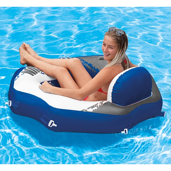 Надувной круг-шезлонг "River Run" с сетчатым дном, 135х126см, 58854EU INTEX