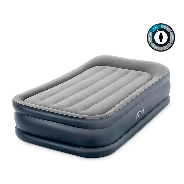 Надувная кровать Deluxe Pillow Rest Raised Bed (99х191х42см,) встроенный насос 220v