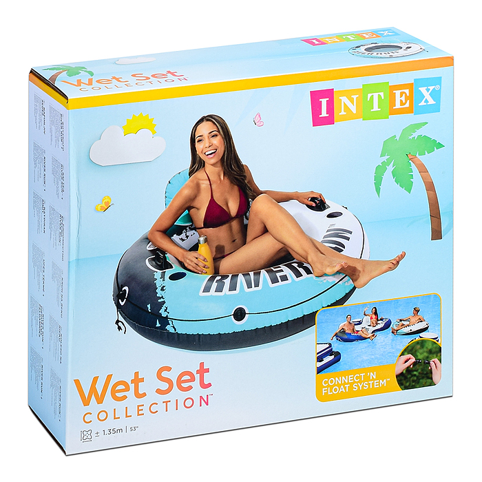 Круг-кресло для плавания RIVER RUN, с ручками, d=135 см, 56825EU INTEX