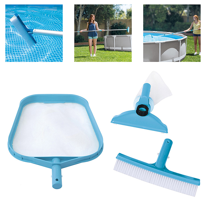Набор для чистки бассейна: сачок, щётка, насос, 29056 INTEX