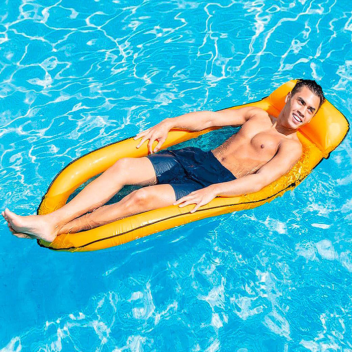 Матрас-сетка с подголовником, 178 х 94 см, цвета МИКС, 58836EU INTEX