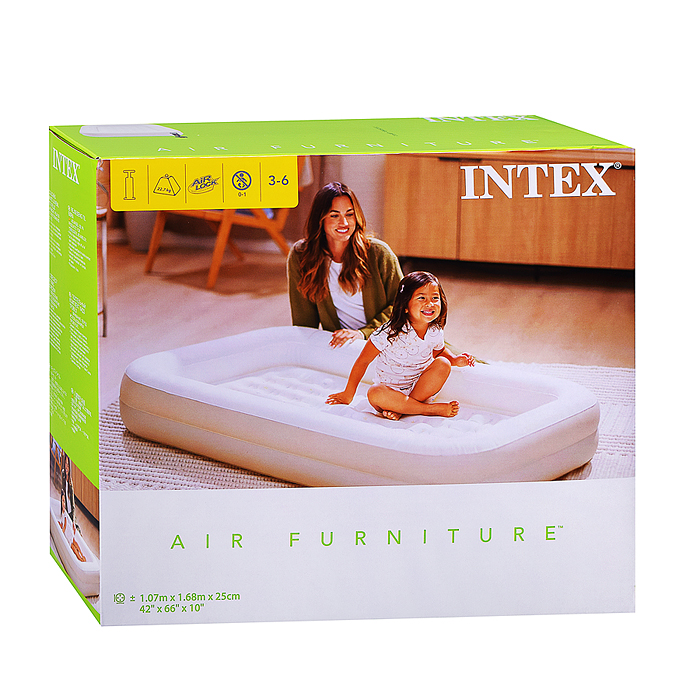 Надувная детская кроватка KIDZ TRAVEL, 107*168*25 cm, 66811NP INTEX