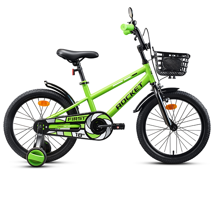 Велосипед 18" Rocket First, цвет зеленый 