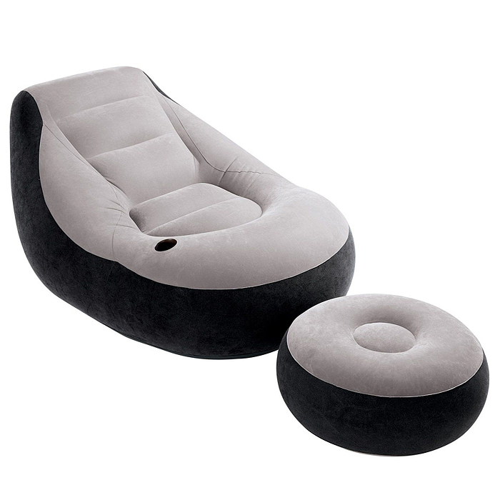 Надувное кресло 102х137х79см "Ultra Lounge" с пуфиком 64х28см, 100кг, 68564NP INTEX 