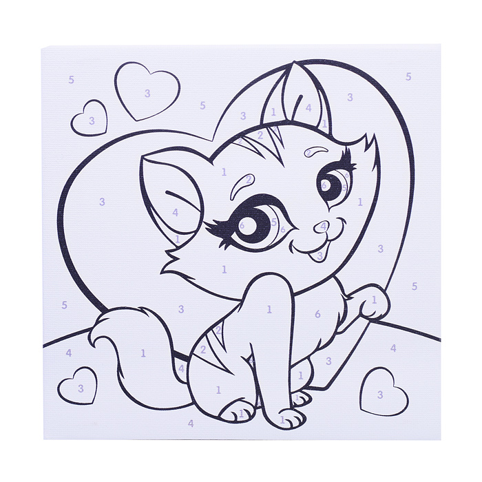 Картина по номерам "Милая кошечка" 15х15см