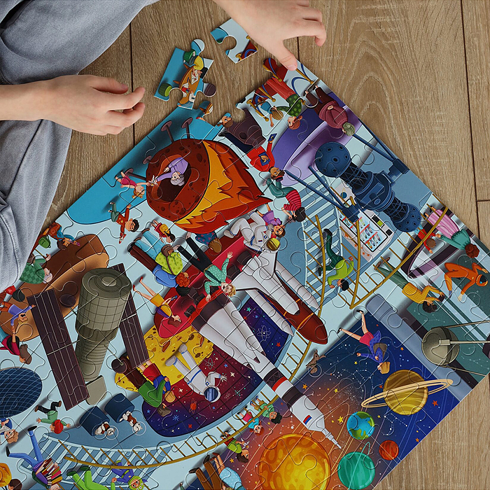 Пазл 100 "Ночь в музее. Планетарий" 