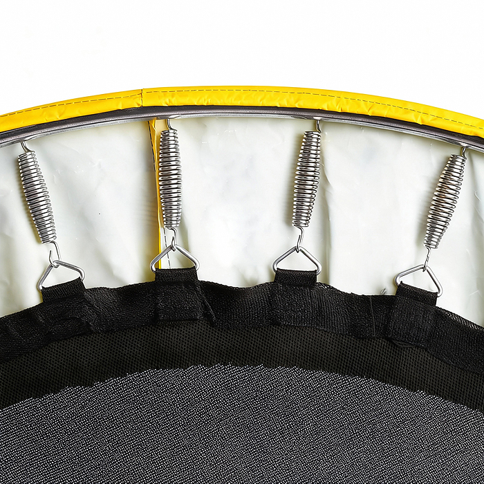 Батут ROCKET, d=140, внешняя сетка высотой 88 см., общая высота 122 см. черный с желтым