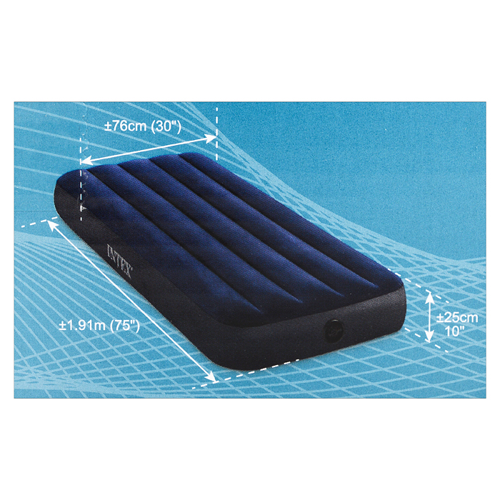 Матрас надувной Classic Downy Fiber-Tech, 76 x 191 x 25 см, 64756 INTEX