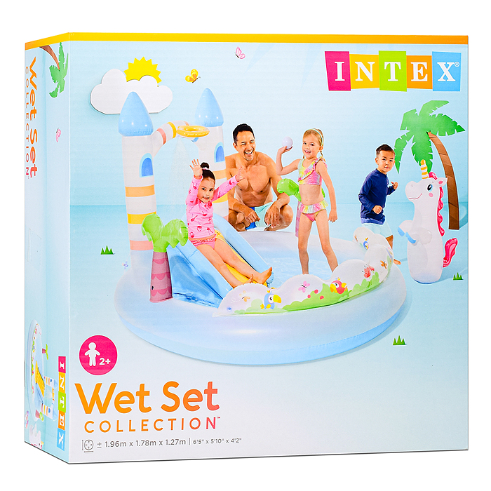 Игровой центр "Замок единорога" 196 x 178 x 127 см., от 2 лет, 56148NP INTEX