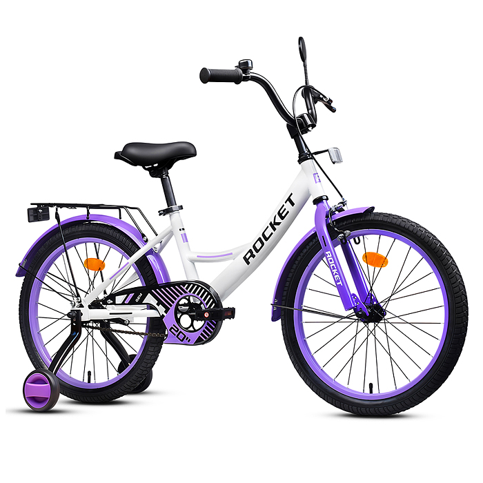 Велосипед 20" Rocket Gem, цвет белый/фиолетовый