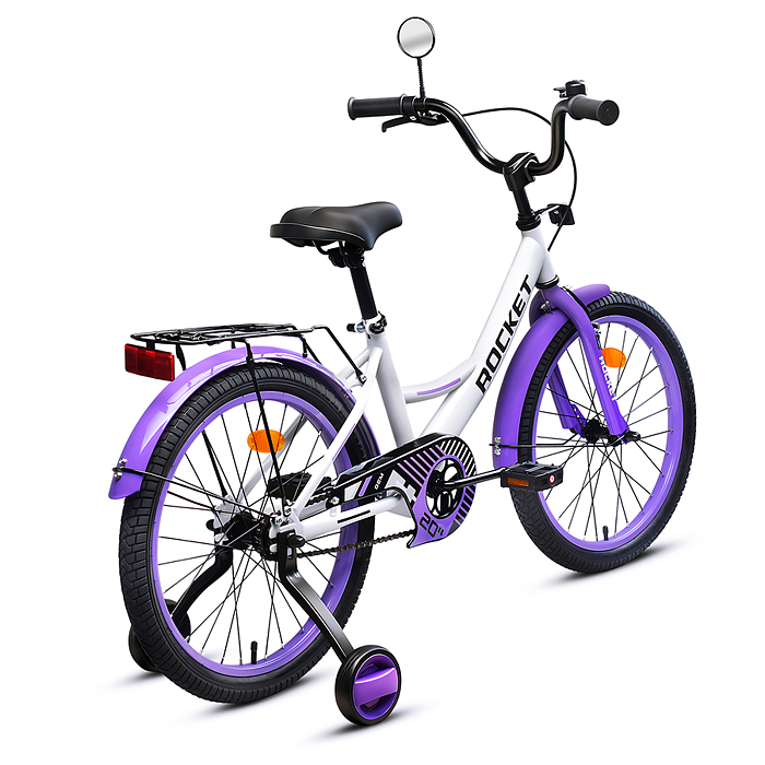Велосипед 20" Rocket Gem, цвет белый/фиолетовый
