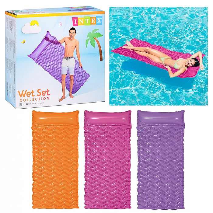 Матрас для плавания «Волна», 229 х 86 см, цвета МИКС, 58807EU INTEX