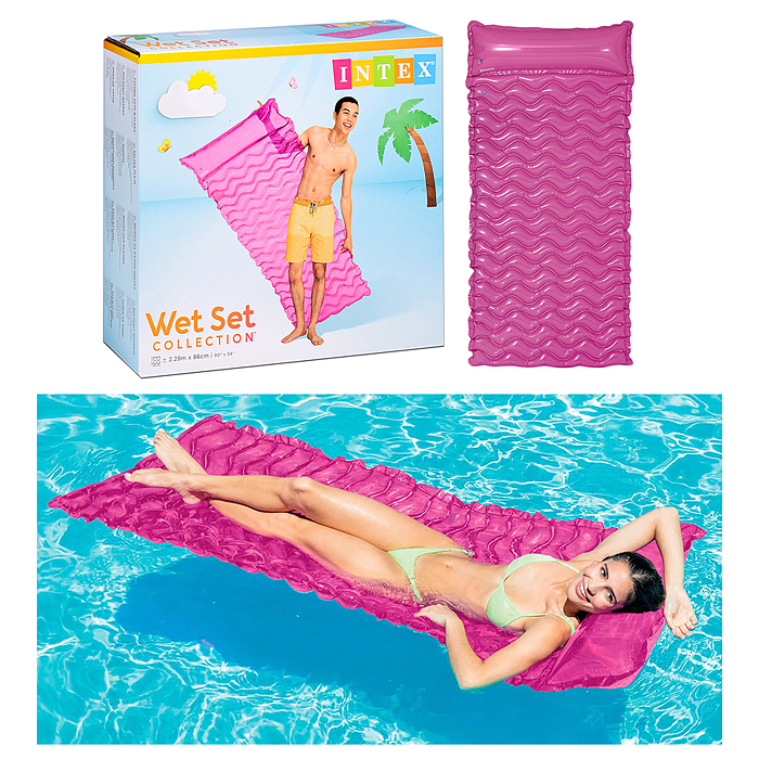 Матрас для плавания «Волна», 229 х 86 см, цвета МИКС, 58807EU INTEX