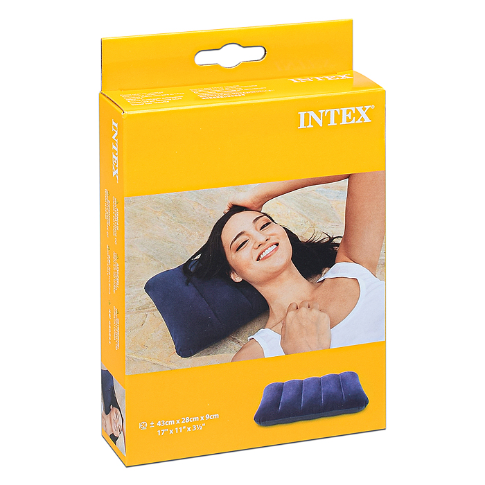 Подушка надувная Downy, 43 х 28 х 9 см, 68672 INTEX