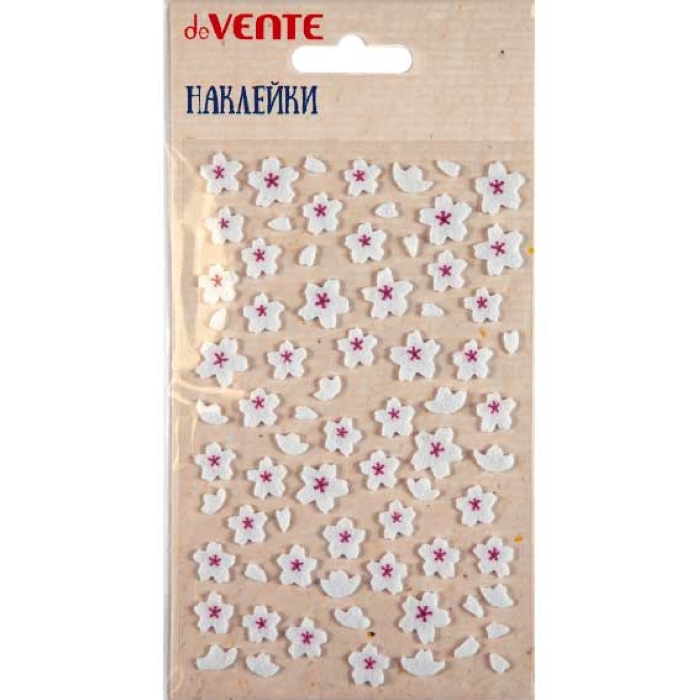 Набор наклеек для творчества из фетра "Tree with flowers" 9,5x15 см, самоклеящиеся, в пласт