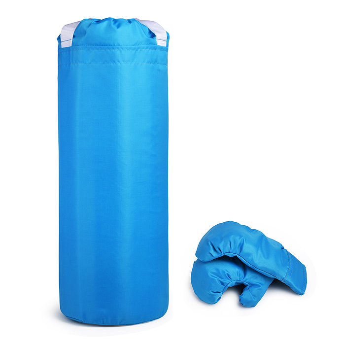 Набор детский игровой (перчатки, груша 70 см.) Оксфорд (голубой) Набор детский игровой (перчатки, груша 70 см.) Оксфорд (голубой)