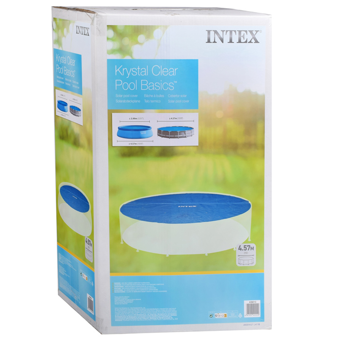 Тент солнечный (пузырьковое теплосберегающее покрывало) для бассейна 4.57 м, 28013 INTEX