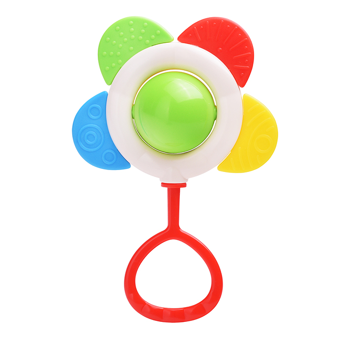 Погремушка-прорезыватель с ручкой "Цветочек" (V2) 